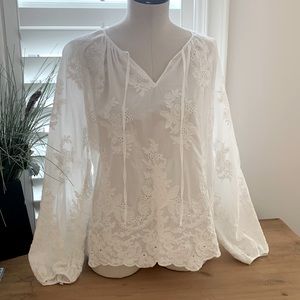 Marks & Spencer White Lace Blouse
